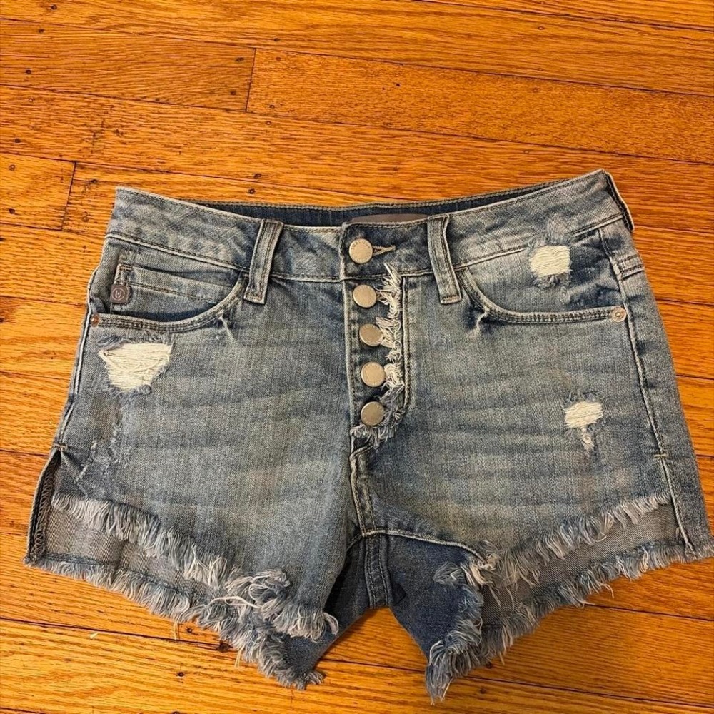 Low Rise Denim Shorts